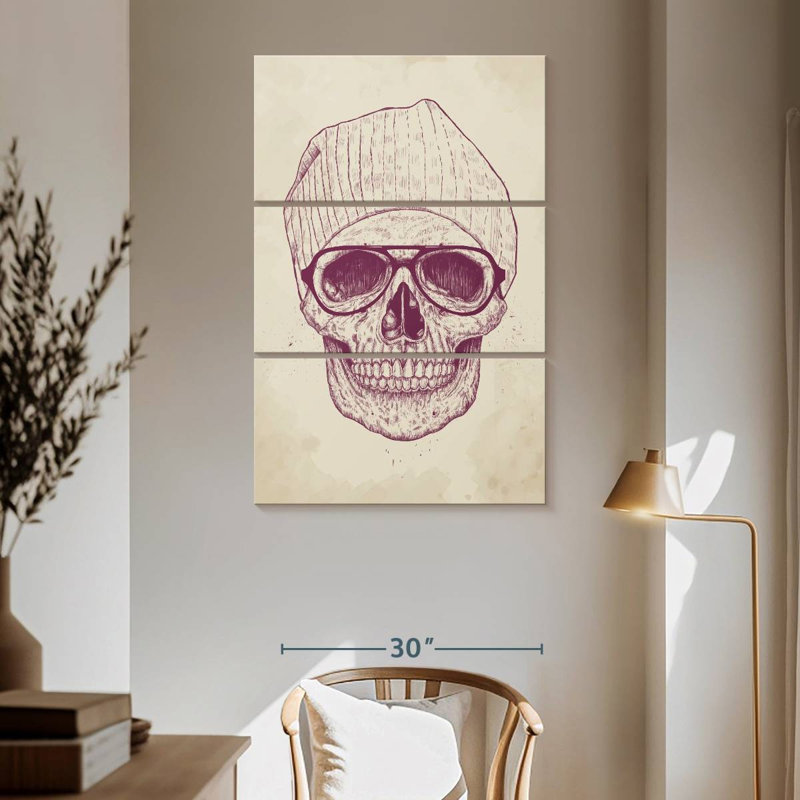 Kerner Cool Skull, 65" H x 42" W