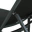 Chaise longue d'extérieur, noir (ensemble de 2)