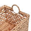 Burruss Bohemian Cottage Woven Hyacinth Rectangular Storage Baskets with Handles (Set of 3)-731616065