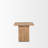 22" Brown Solid Wood Square Block End Table