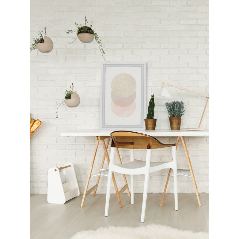 «Triple Cream Circles», reproduction encadrée, H 24 po x l 16 po x P 1,5 po