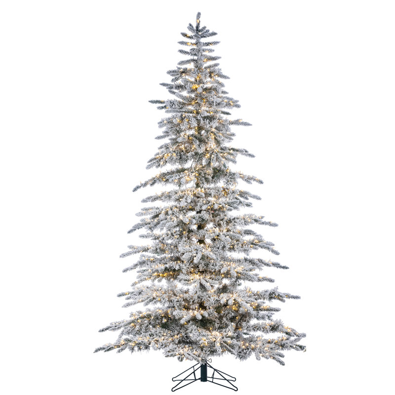 6.5' Flocked Mountain Pine, 7.5' H