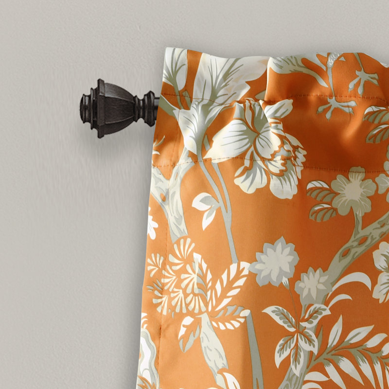 Dolores Animal Print Tailored Window Valance, Orange
