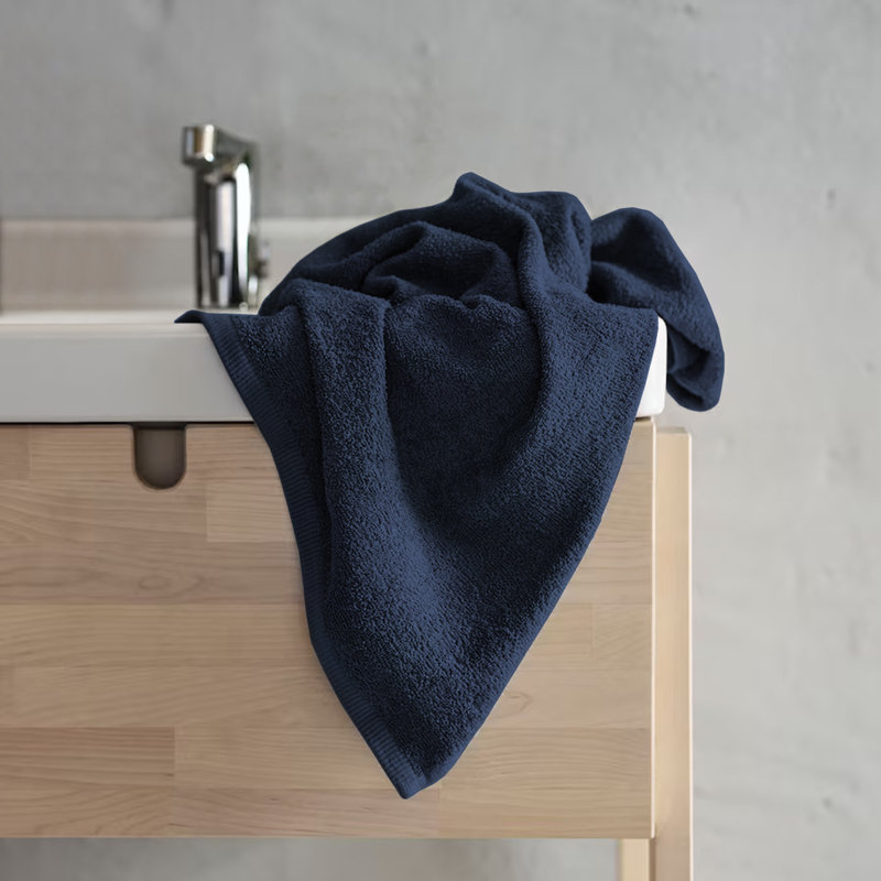 Drap 100% coton biologique Delara, Bleu foncé, 60