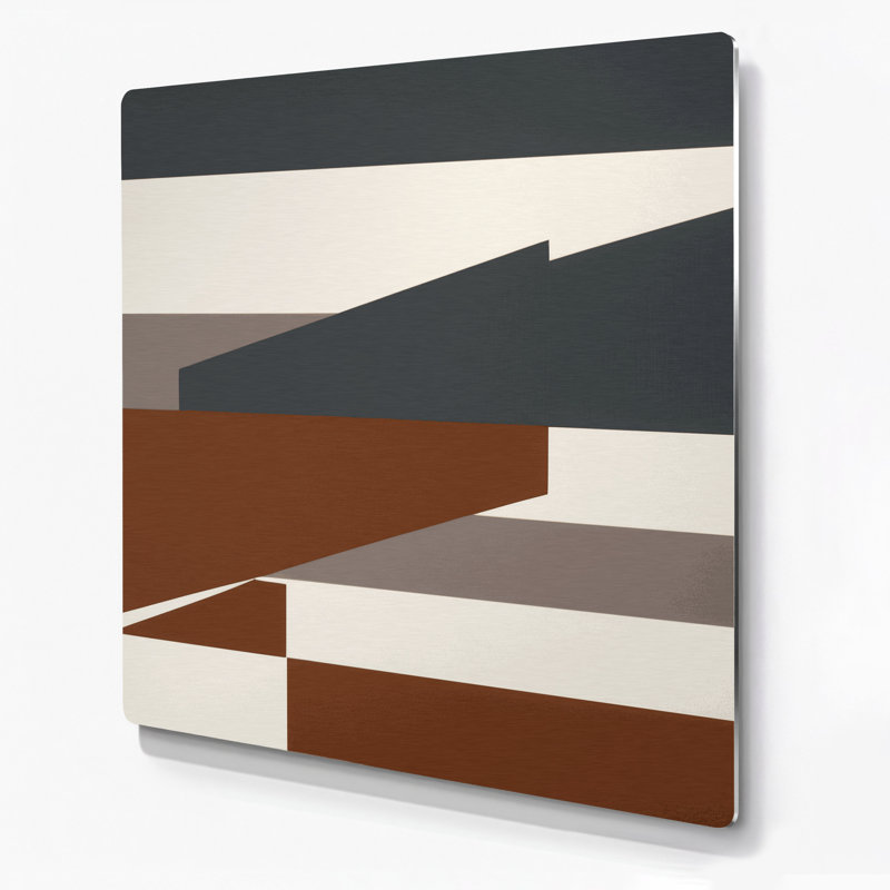 Minimalisme 6, art mural en métal brun, H 12 po x l 12 po