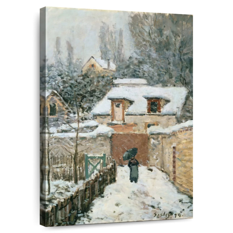 Alvord neige à Louveciennes, H 12 po x l 8 po