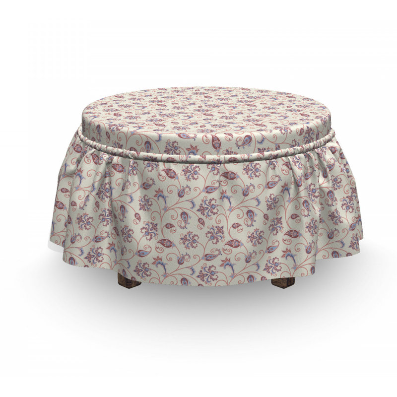 Housse pour repose-pieds floral