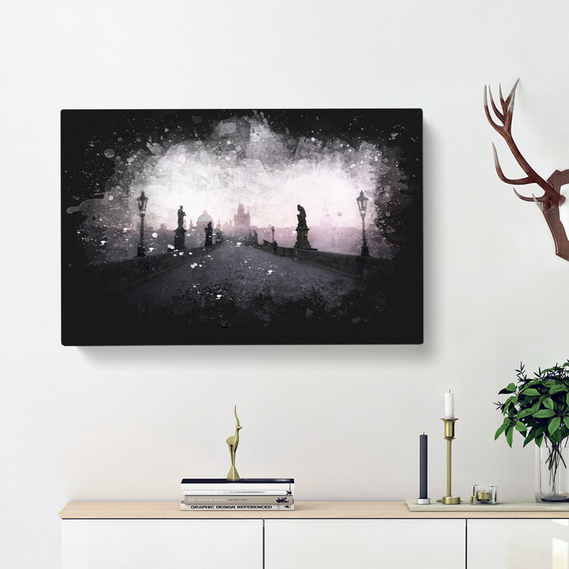Charles Bridge In Prague - Wrapped Canvas, 40cm H x 60cm W x 4cm D