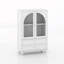 Armoire arquée en verre trempé avec 2 tiroirs
