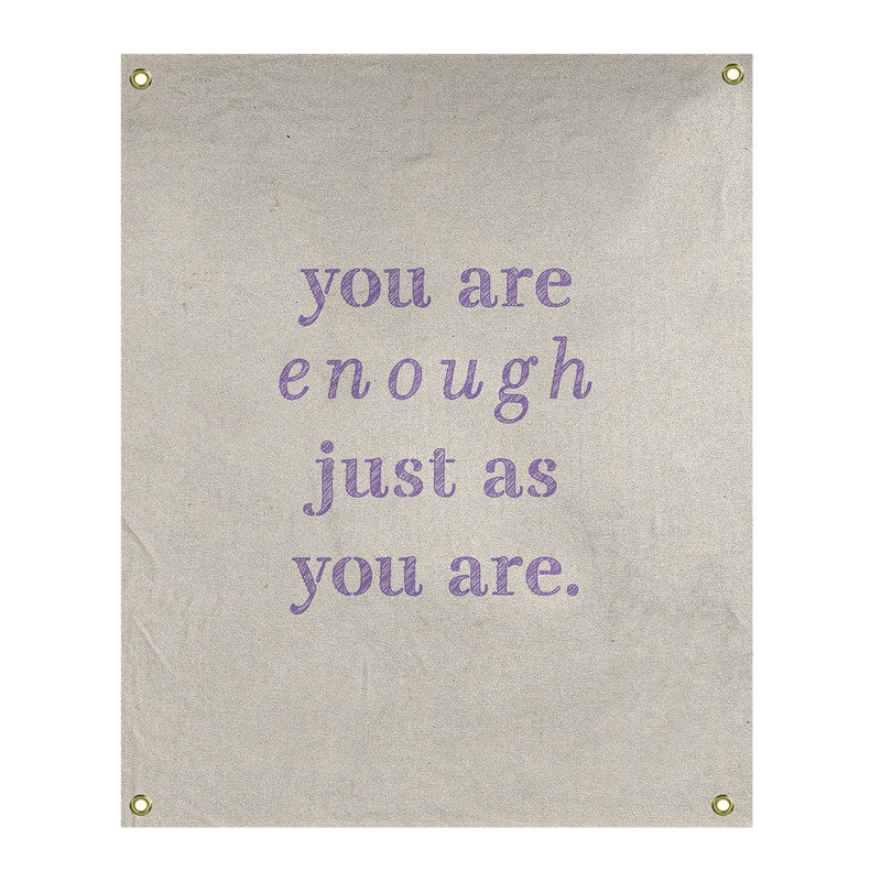 En polyester, vous êtes assez tapisserie quot, H 59 pi x l 50 po, Blanc / Mauve