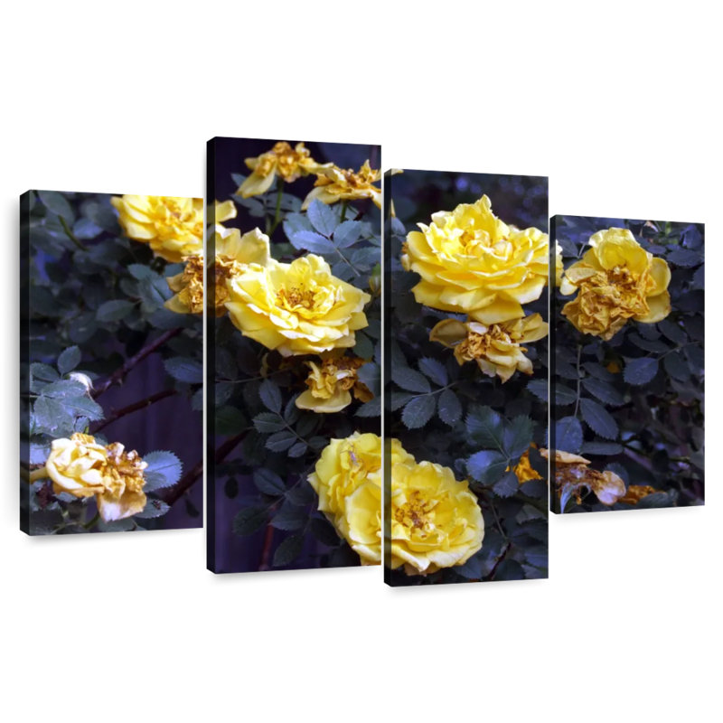 Bouquet de roses jaunes Harnek, H 22 po x l 36 po