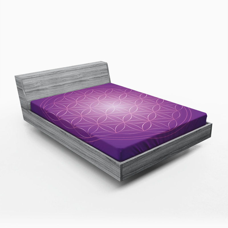 Microfiber Geometric Fitted Sheet, Full Fitted Sheet