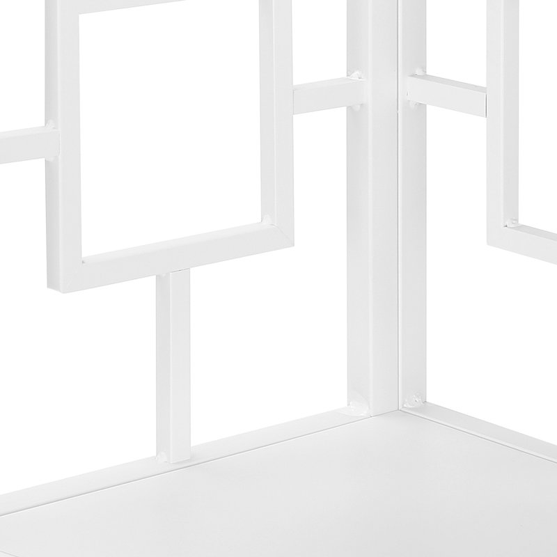 Bibliothèque étagère de coin 4 niveaux 62 "h, White