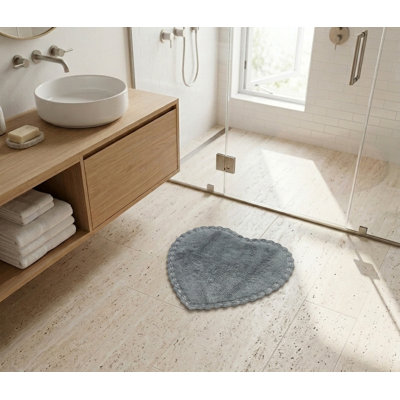 Cotton Blend Non-Slip Bath Rug