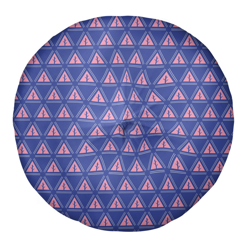 Coussin Theo Nath, 26 po x 26 po, Bleu / Rose