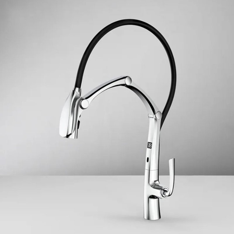 Smart Living&Technology Pull Down Kitchen Faucet, Brushed Nickel