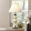 Lampe de table blanche / bleue 31 po Retta