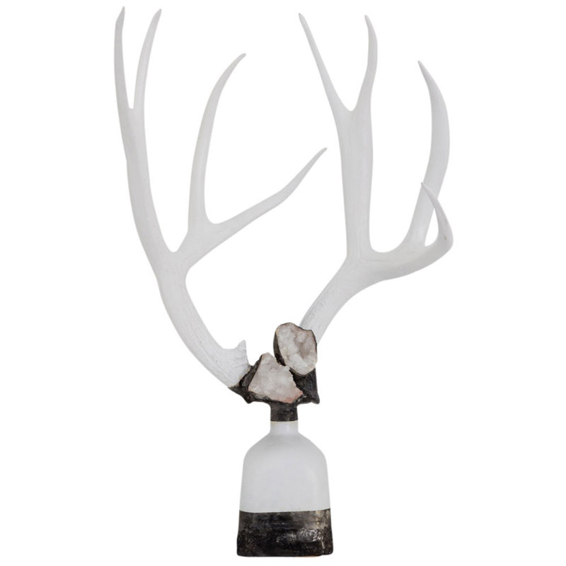 Bouteille décorative en verre 26 po, Noir / Blanc