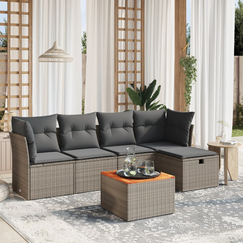 Vidaxl Garden Sofa Set Grey