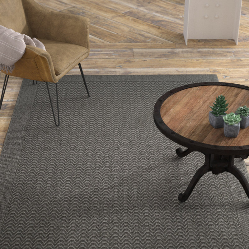 Tapis en jacquard Adebayo Palm Beach, Rectangle 8 pi x 10 pi