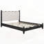 Lit plateforme en bois avec tête de lit tapissier-128949030-128949032