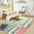 Soft Non-Woven Printed Rug Featuring an Abstract Geometric Pattern in Muted Tones for a Subtle Addition to Your Living Room or Bedroom Decor-114320993