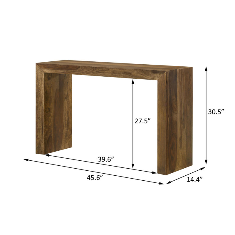 Console rectangulaire en bois massif Auburn