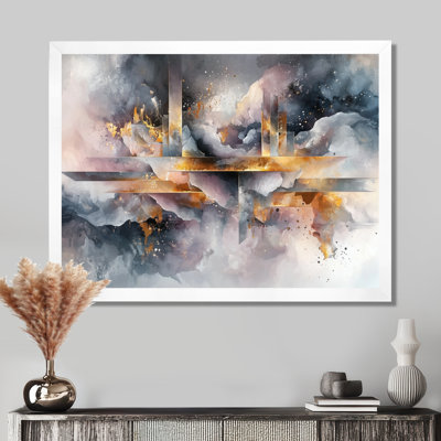 Geometric Ink Pulse IV - Constructivism, art mural pour le salon
