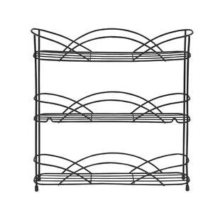 1pc Kitchen Organizer Rack, Multi-layer Hanging Spice Basket, Cupboard/cabinet  Storage Shelf With Hooks For Dorm Room, White