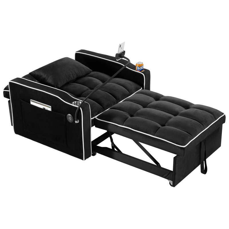 Canapé-lit convertible, Noir