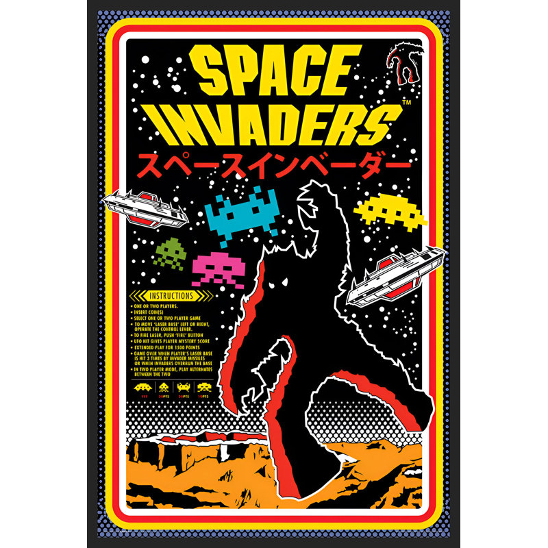 "Space Invaders - Japon" sur papier