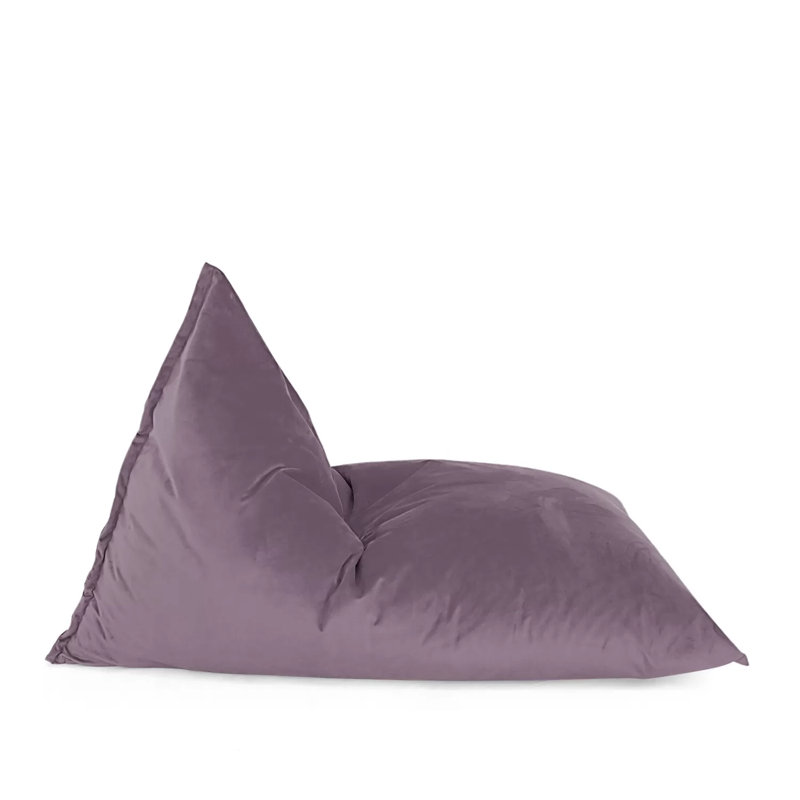 Large Ecogami Velvet Bean Bag Cover - 51" X 35.25" - Violet, Purple Polyester