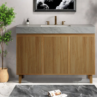 Meuble-lavabo moderne (avec meuble-lavabo et lavabo) avec rangement