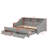 Transformable Daybed Frame Twin To King Size With Sleek Storage Bookcases-1612188227