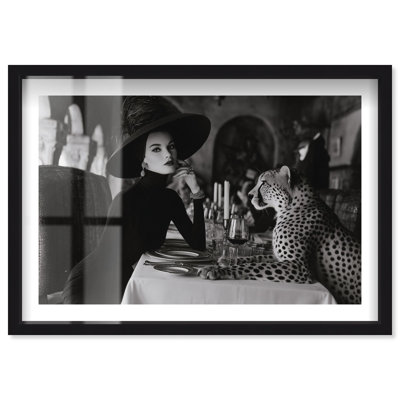 Dinner with a Predator Shadowbox Print Fashion Photography by Notoriart, Black Frame, 16 x 11