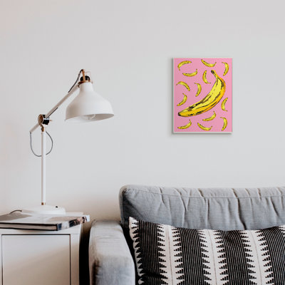 Bananes mûres fantaisistes, fruits tropicaux, jaune, rose
