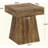 Nature-Inspired Mushroom Silhouette Narrow Side Table, Rustic Engineered Wood Square Nightstand/Sofa/Coffee Table, Easy Assembly