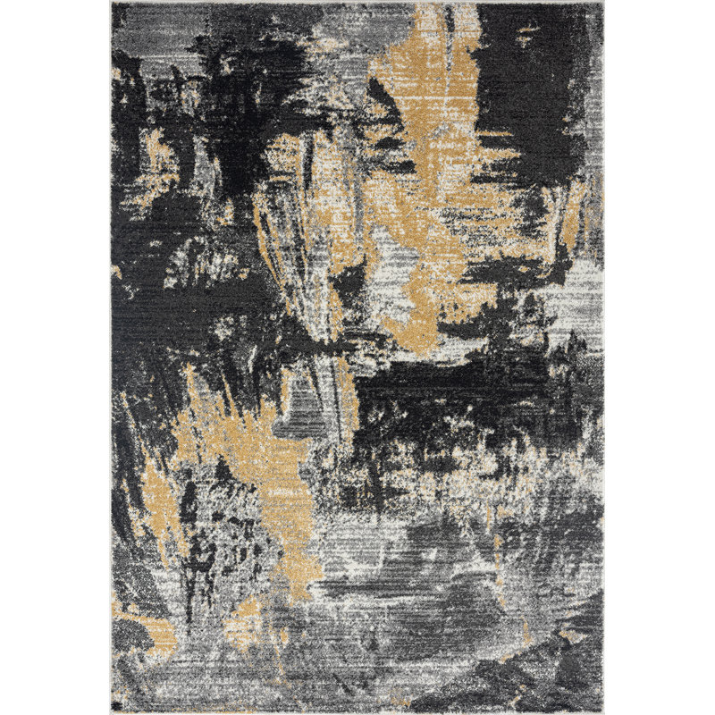 Tapis gris, Rectangle 5 pi 3 po x 7 pi 7 po