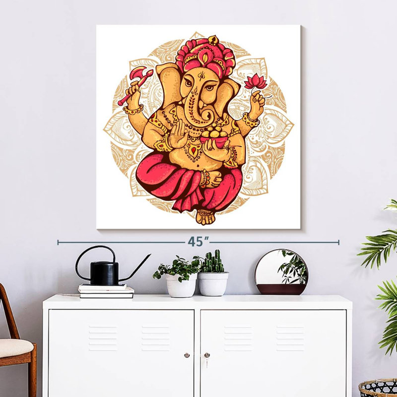 Javetta Elephant Hindu God, 33" H x 33" W
