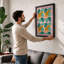 Jungle Cats Among Leaves Tropical 1 Piece Single Picture Frame Wall Art-136550986-136550991