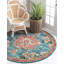 Tapis oriental bleu / rouge / jaune en polypropylène tissé à la machine Pennylane-654006498