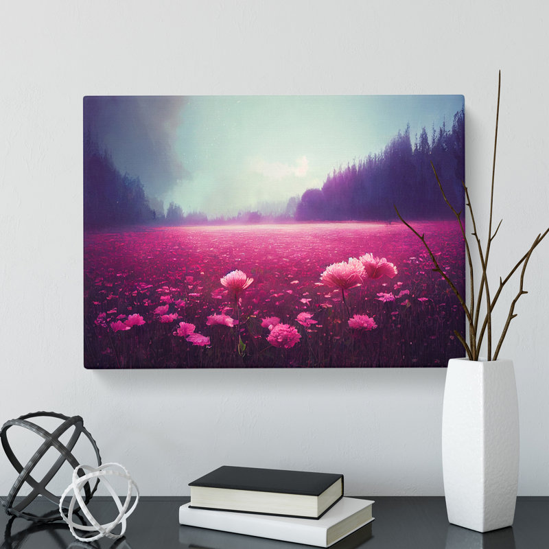 Carnation Flowers - Wrapped Canvas, 35cm H x 50cm W x 3cm D