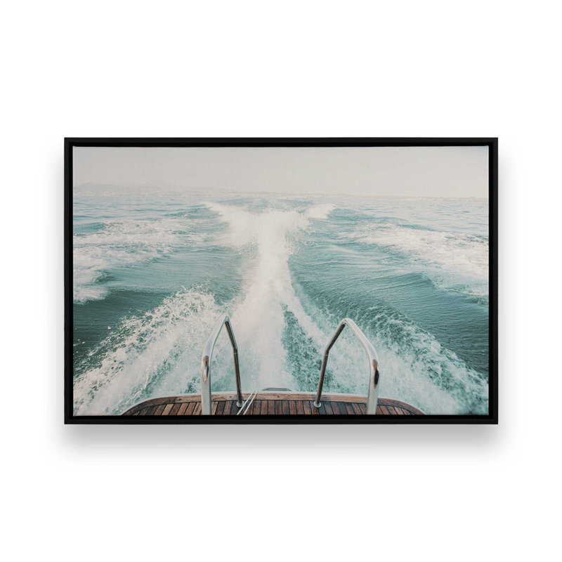 Impression sur toile Ocean Trails, Cadre noir satiné, 1, H 20,75 po x l 30,75 po x P 1,75 po