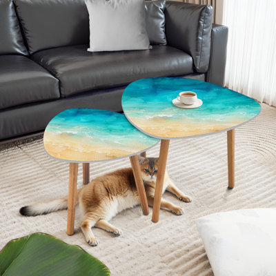 Ensemble de 2 tables basses gigognes Triangle Nest