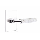 Select Round Privacy (Bed & Bath) Door Lever with Rectangle Rosette