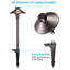 Éclairage paysager DEL basse tension 5CCT, 12-24 V CA/CC, bornes lumineuses DEL en aluminium, finition bronze huilé-113024837