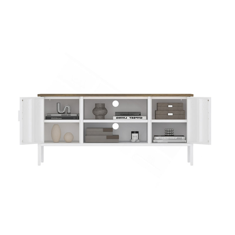 Armoire de rangement en métal Landen, Blanc