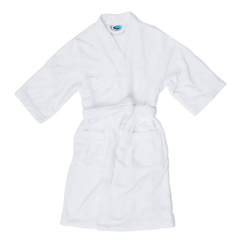 Microfiber / Polyester Fleece Mid-Calf Bathrobe, S/M