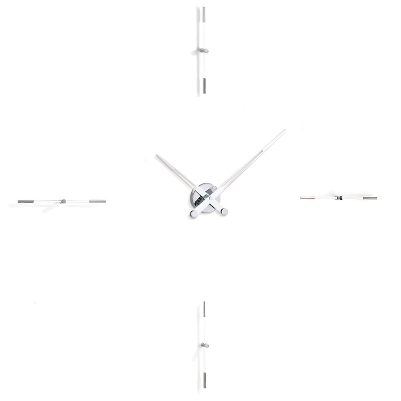 Horloge murale Merlin, Blanc, Petit