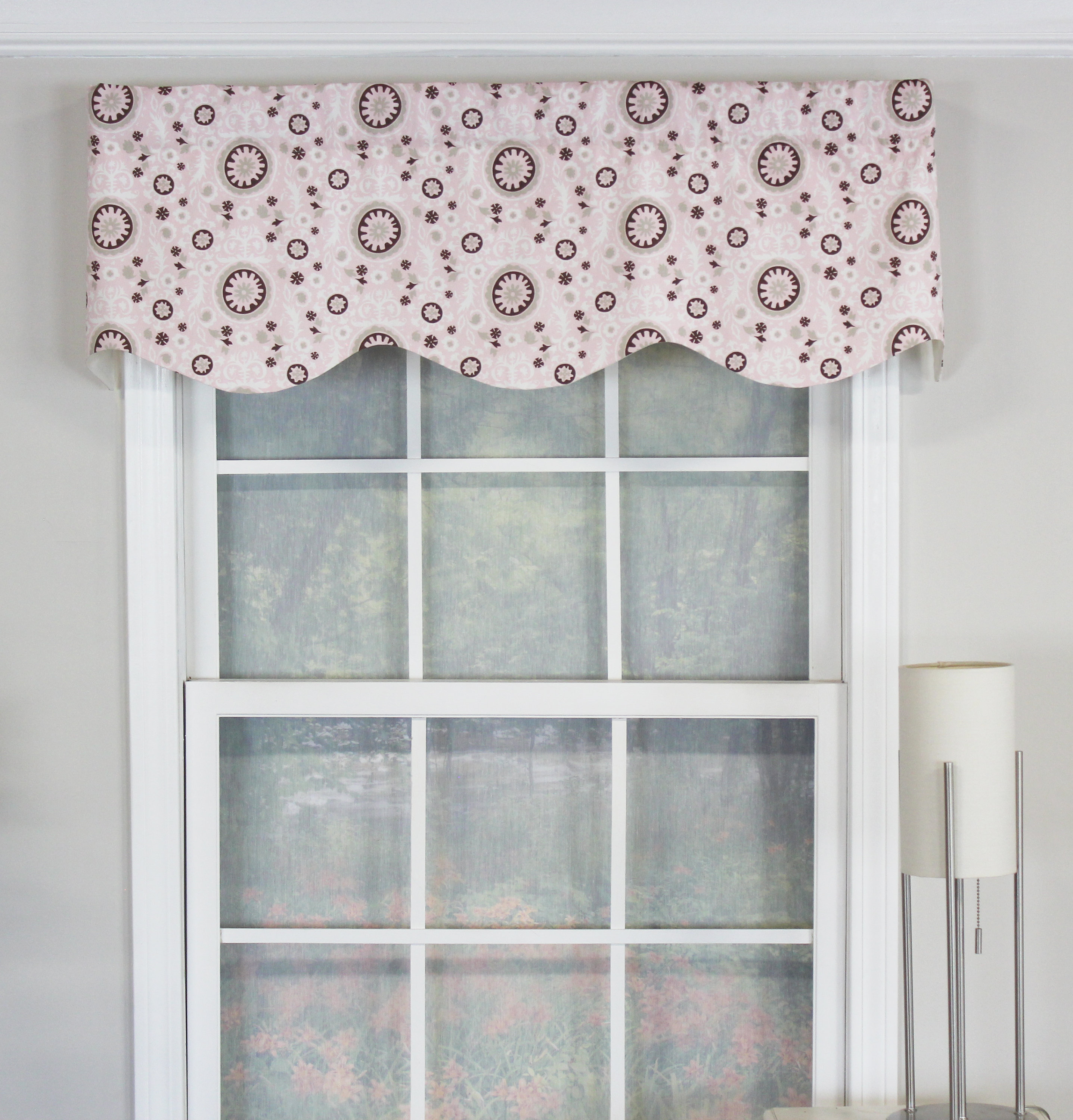 Cantonnière Art Nouveau Rose Multicouleur, Style Country, Coton/polyester, 140x260cm